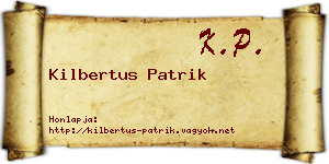 Kilbertus Patrik névjegykártya